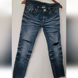 True Religion Distressed Blue Jeans